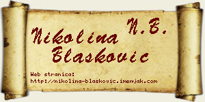 Nikolina Blašković vizit kartica